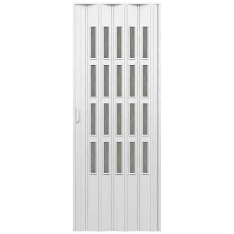 PORTE D'AMEUBLEMENT POUR INTÉRIEUR À SOUPAPE AVEC VERRE NIAGARA FUME' Dimensions : 83 x 214 cm