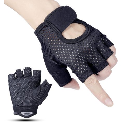 Gants fitness respirants et antidérapants, pour musculation, haltérophilie, vélo, gym et escalade. Taille M. (1/5)
