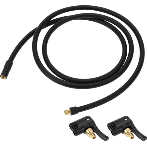 145cm Tuyau De Gonflage Pneus Noir 1pc Pour Voiture Moto Velo (1/5)