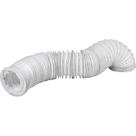 Conducto de aire flexible de 125 mm de diámetro para campanas extractoras de cocina, aires acondicionados, secadoras de ropa - Manguera de escape de 3 m - Conducto de ventilación - PVC (1/5)