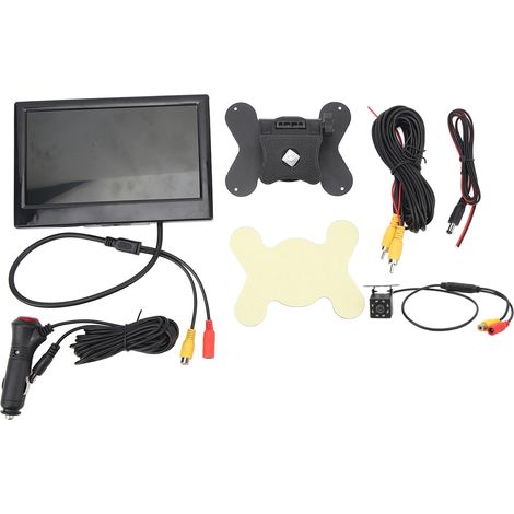 Moniteur de recul embarqué de 7 pouces, 12-24 V, écran LCD couleur haute définition grand angle de 170 degrés, entrée vidéo bidirectionnelle, convient aux camions, remorques, fourgonnettes et autres v (1/5)