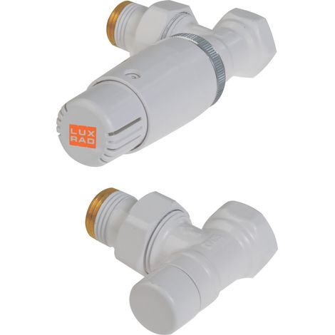 Eckventile 1/2" x 1/2" für LUXRAD-Heizkörper, weiß