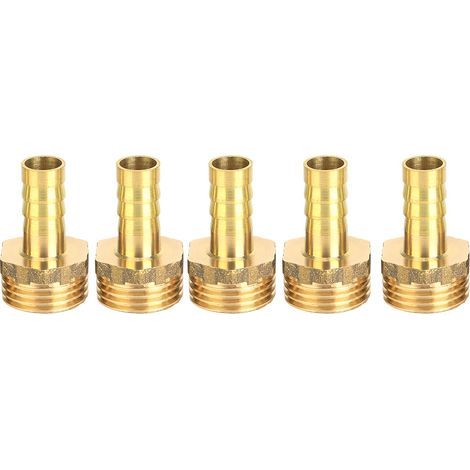 5-teiliges Messing-Fitting mit G1/2-Außengewinde für 10-mm-Wasserrohre (1/5)