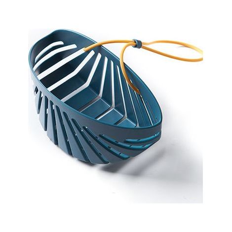 Sac suspendu de vidange d'évier de cuisine en forme de coquille avec lanière, panier de rangement de vidange d'éponge, support de rangement (1/5)
