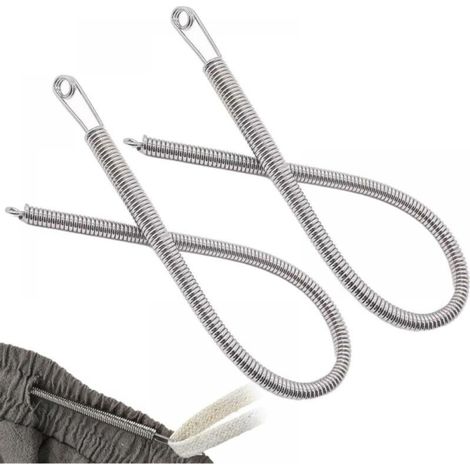 2er-Pack Ersatzclips für 9,5 cm lange Federbandeinfädler für Kordelzüge mit einfachem Bandeinfädler (1/5)