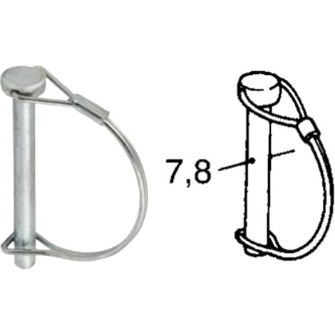 Spinotto per motozappa A 8mm L 70mm Cermag 50171 peso 0.042 kg