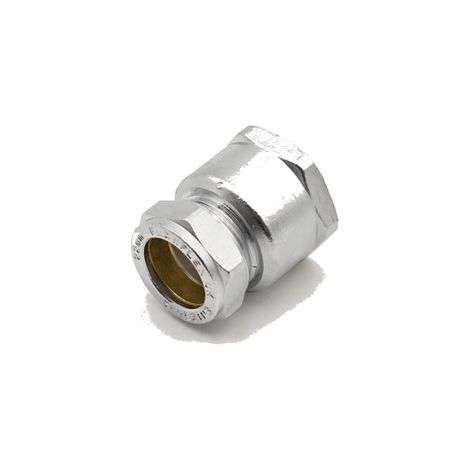 PrimaPlus Chrome Compression Adaptor 22mm x 1" Female Fitting