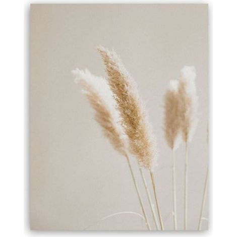 Toile - Impression Pampas - Décoration Murale Boho Botanique - 20x30 cm - Lot de 3 (1/4)