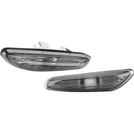 2x Feux latéraux de clignotant sans ampoule pour Série 3 E90 E91 E92 E93 2006-2011 (Gris) (1/5)