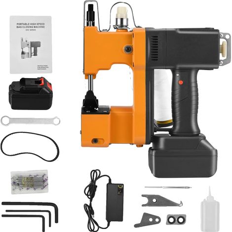 Máquina de coser industrial, diseño portátil, alto rendimiento, enchufe europeo de 220 V. (1/2)