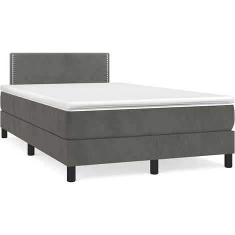 Maison Exclusive - Boxspringbett mit Matratze Dunkelgrau 120x200