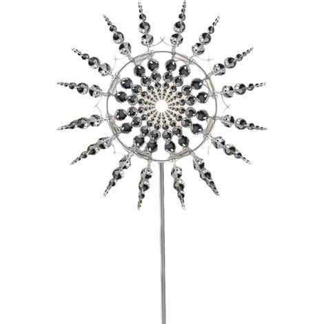 Moulin A Vent - Éolienne Cinétique En Métal - Pour Jardin Cour Patio Extérieur - 31,5 x 31,5 x 4 cm - 1 Pièce (1/5)