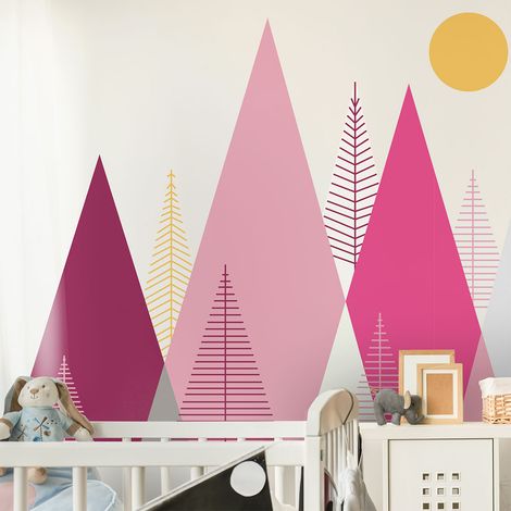 Stickers enfant montagnes scandinaves lucinka 40 x 60 cm (1/4)