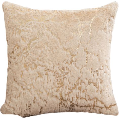 Taie D Oreiller En Peluche - Doublée Dorure Invisible - Pour Salon Chambre Canapé - 1 Pièce (1/5)