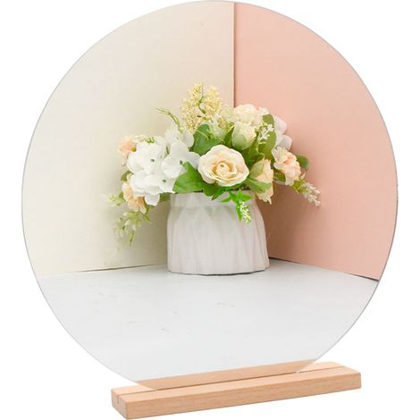 1 Miroir décoratif acrylique forme nuage 24cm base contreplaqué pour chambre salle de bain entrée (1/5)