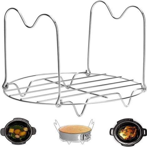 Rejilla vaporera multiusos para Instant Pot, rejilla de cocción de acero inoxidable (1/5)