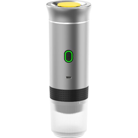 Cafetière électrique auto-chauffante, compatible avec le café moulu et les capsules, idéale pour les voyages en voiture et à la maison, argentée (1/5)
