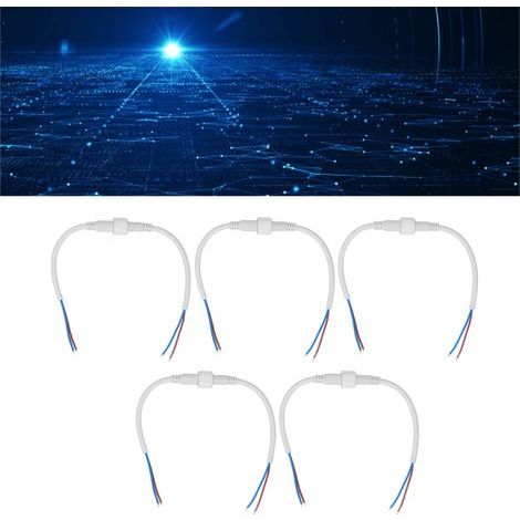 5 Kits de Connecteurs Électriques 2 Broches Étanches Mâle et Femelle - Raccord Rapide pour Câbles (1/5)