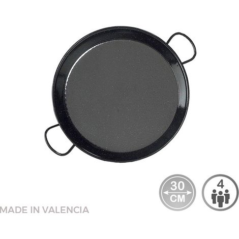 Poêle À Paella Traditionnelle En Acier Émaillé Ø30cm (4 Personnes). Vaello