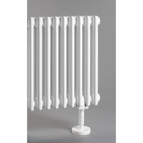 Console de pied ZE Accessories Hub HFK, peinte H:140-170mm, blanc RAL 9016, sans couvercle.