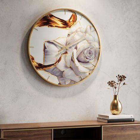 Reloj de pared 60 cm Rosie Dorado y Gris (1/5)