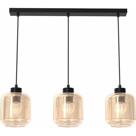 Lampada a sospensione Milagro Sombra MLP8371 3xE27 nera/ambra (1/5)
