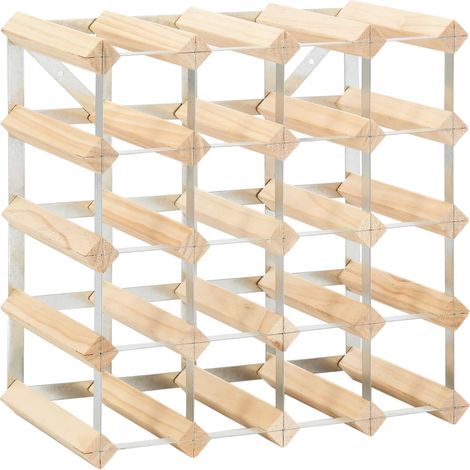Wine Rack for 20 Bottles Solid Pinewood vidaXL
