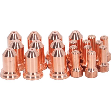 Lot de 20 électrodes de découpe plasma en laiton résistant aux hautes températures pour torche PTM 80 (1/5)