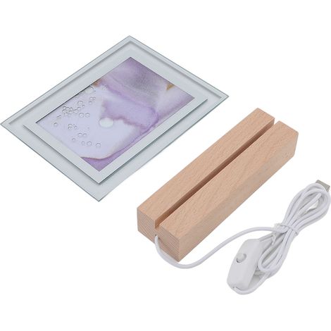 Lampe nocturne peinture à sable mouvant, décoration innovante LED USB mobile pour bureau, salon, chevet, violet (1/5)