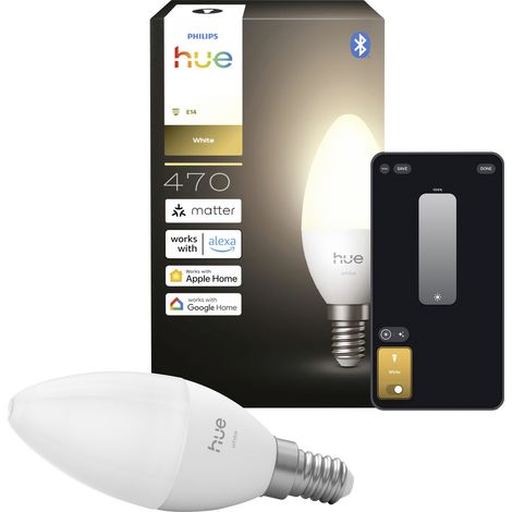 Philips Hue Hue Ampoule à LED (simple) 8721103099600 CEE: E (A - G) 1er-Pack E14 0.2 W blanc chaud (1/5)
