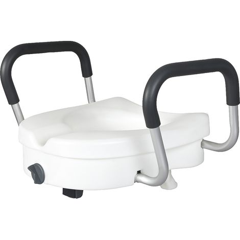 Levede Raised Toilet Seat with Arm 4.7'' Toiliet Seat Riser for Elderly Disabled