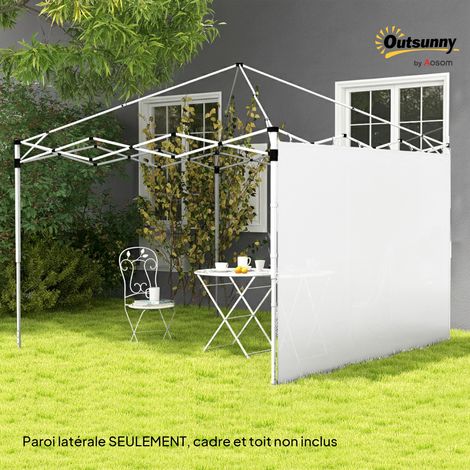 Pannelli laterali per gazebo, pannelli di ricambio per gazebo 3 x 3 m o 3 x 6 m, set da 2, bianchi