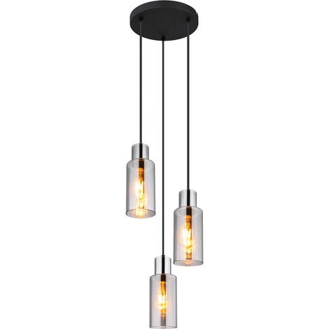 Globo - lámpara colgante - Lidaria - negro - vidrio - Ø 32cm - (1/3)