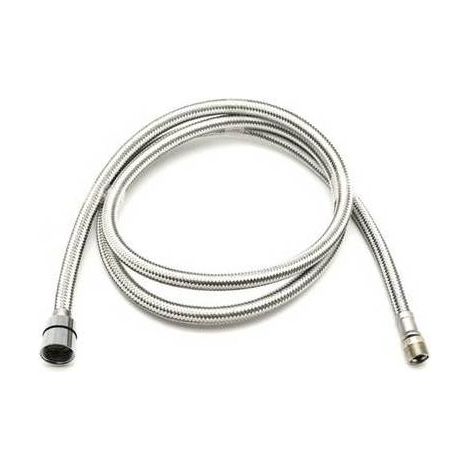 FLESSIBILE PER MONOFORO CON DOCCETTA ESTRAIBILE Misura: mt. 1,50 Bianco-acciaio inox