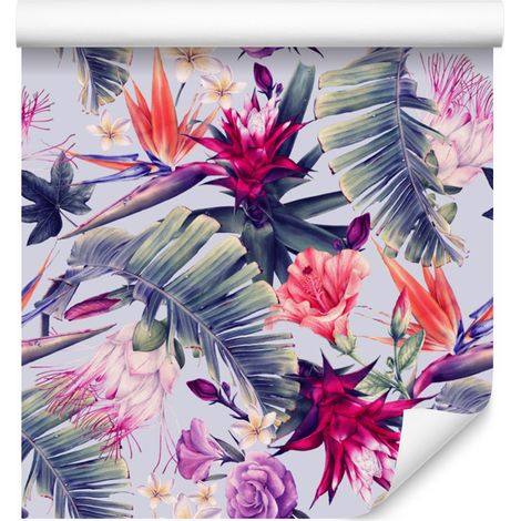 Carta da parati con fiori multicolori per soggiorno e camera da letto 50x1000 cm (1/5)