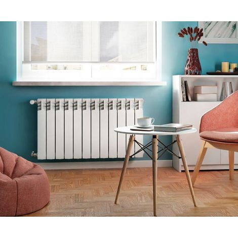 Radiateur en aluminium blanc 10 éléments 57x80 cm Meilleur (1/2)