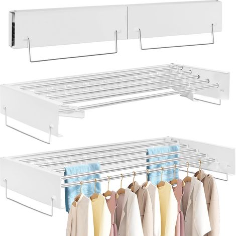 80 cm Wall-Mounted Folding Clothes Airer for Indoor and Outdoor Use, 5 Bars (1/5)