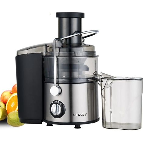Centrifugeuse Extracteur de Jus 800W Centrifugeuse Fruits et Legumes, Acier Inoxydable, 2 Vitesses, 80 mm Large Bouche, Juicer rapide avec rendement de jus optimise (SK-JB-176) (1/5)