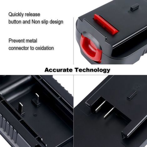 Adattatore HPA1820 da 20 V MAX a 18 V: Adattatore di ricambio per batterie Black & Decker, Stanley e Porter-Cable. Converte le batterie agli ioni di litio da 20 V di Black & Decker, Stanley o Porter-C (1/5)