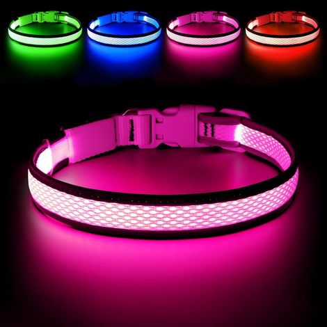 Collier lumineux LED pour chien - Collier lumineux rechargeable et réglable pour chiens (1/5)