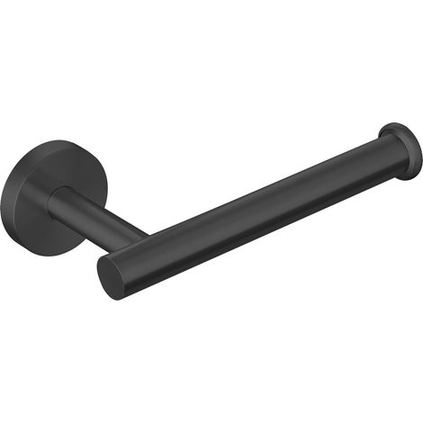 Support de Papier Toilette Mural, Acier Inoxydable Noir - Design Moderne pour Salle de Bain, Cuisine et Toilettes, Rangement Rouleaux de Papier Toilette (1/5)