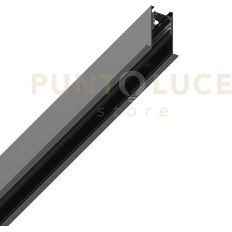 EGO RECESSED TRIM PROFILO SISTEMA LINEARE BINARIO NERO 200CM IN ALLUMINIO