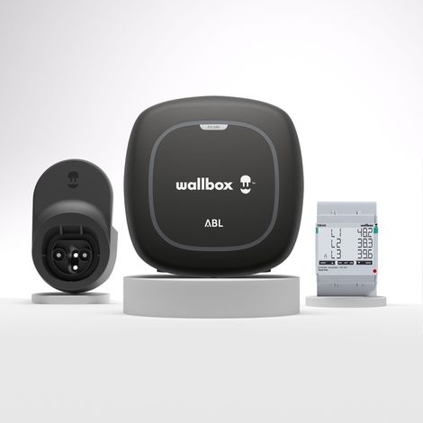WALLBOX ABL PULSAR COMPANY KIT DE VOITURE (CHARGEUR DE VÉHICULE ÉLECTRIQUE, COMPTEUR DE PUISSANCE ET CÂBLE DOCK) 11 KW 5 M T2 NO