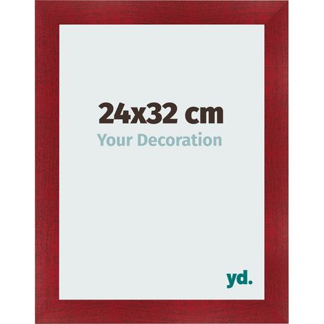 yd. - Cadre photo 24x32 - Vin Rouge Patine - MDF - Pisa (1/5)