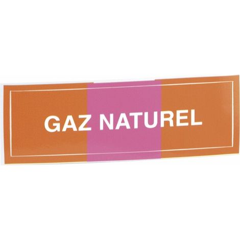Étiquette souple adhésive gaz naturel (X 10) - DIFF