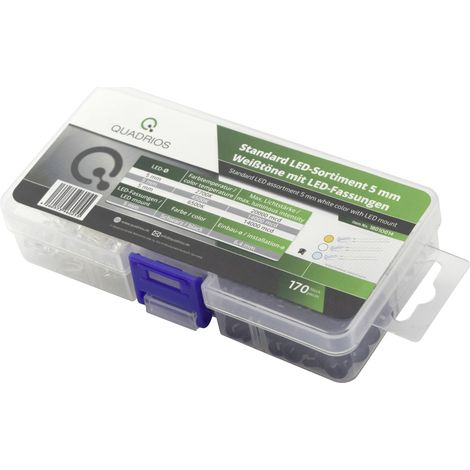 Quadrios LED-Sortiment Warmweiß, Kaltweiß 5 mm 20 mA 3.0 V (1/3)