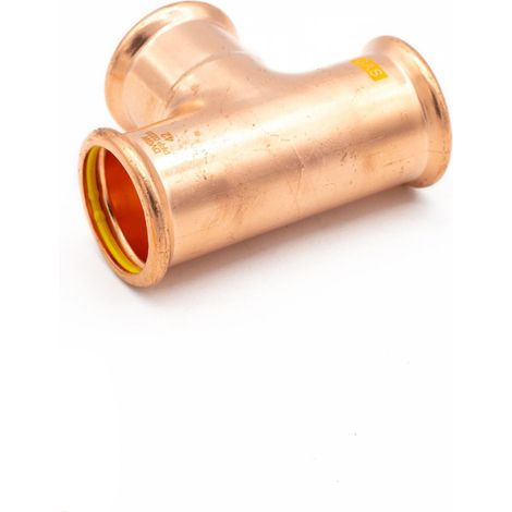 PrimaPress 42mm Copper Gas Equal Tee - WRAS & DVGW Certified (1/2)