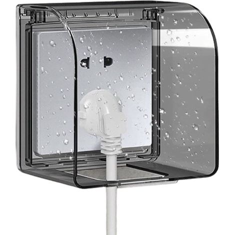 1 Stück Kindersichere Steckdosenabdeckung Modell 86 universelles wasserdichtes Steckdosengehäuse 12 2 10 8 7 3 cm Wasserdichte Außensteckdosen 12,2 (1/5)