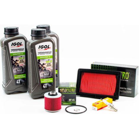 Kit Révision Filtres Bougies pour YAMAHA XT 660 X de 2004 à 2014 - IGOL PROPULS EVOLUTION 10W40 3L