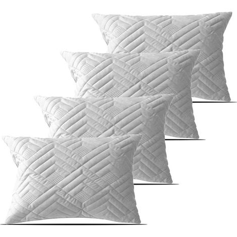 Coussin de siège - JUANIO - 60 x 45 cm - Rectangulaire - Velours - Mâtelassé gris clair (1/3)